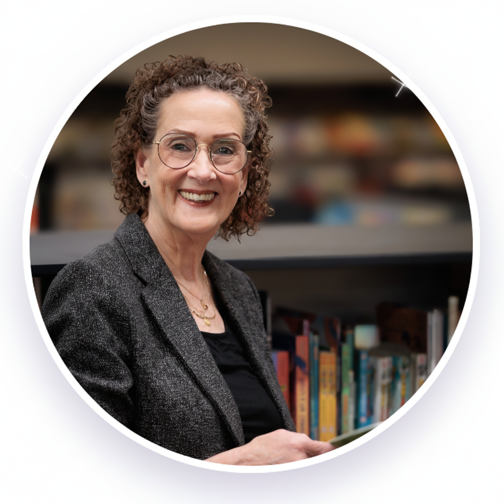 Sue Ruffle, debut Middle Grade Graphic Novel author, smiling warmly